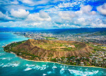 Sopečný kráter na Havaji -Diamond Head